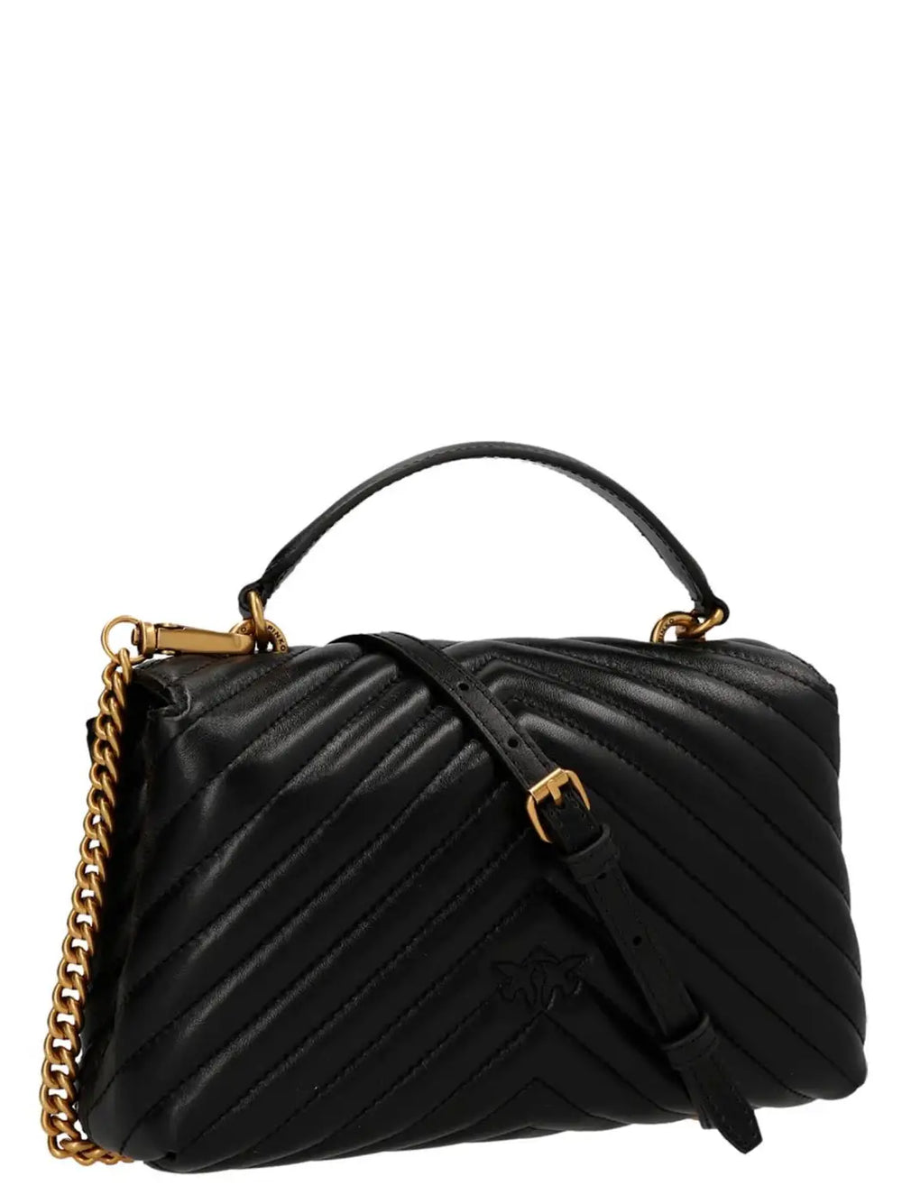 Pinko Black Lambskin Handbag