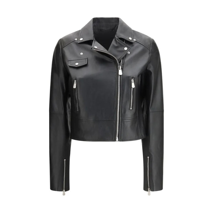 PINKO Black Leather Jacket