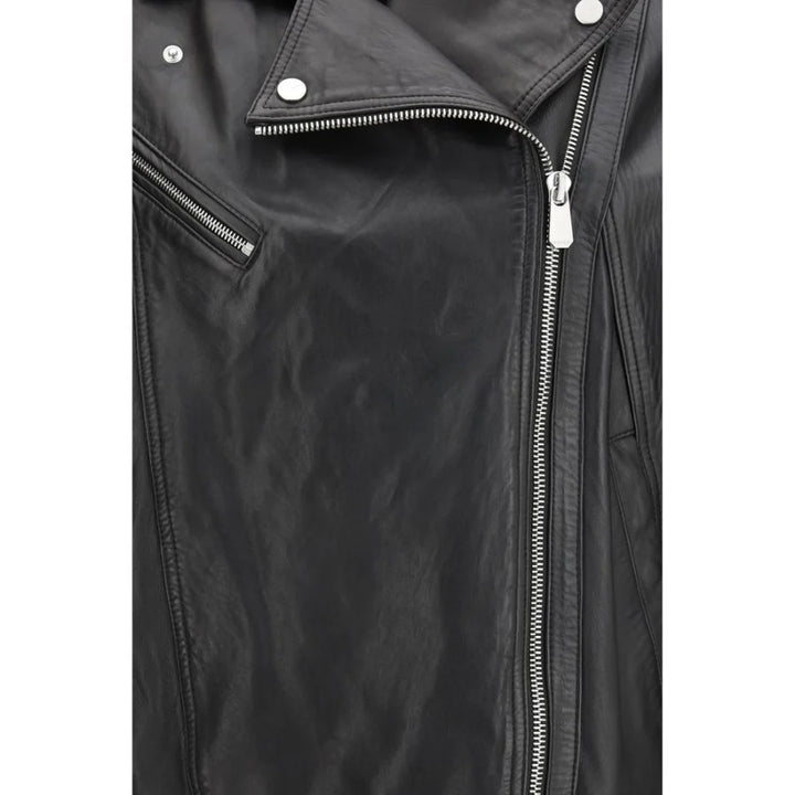 PINKO Black Leather Jacket