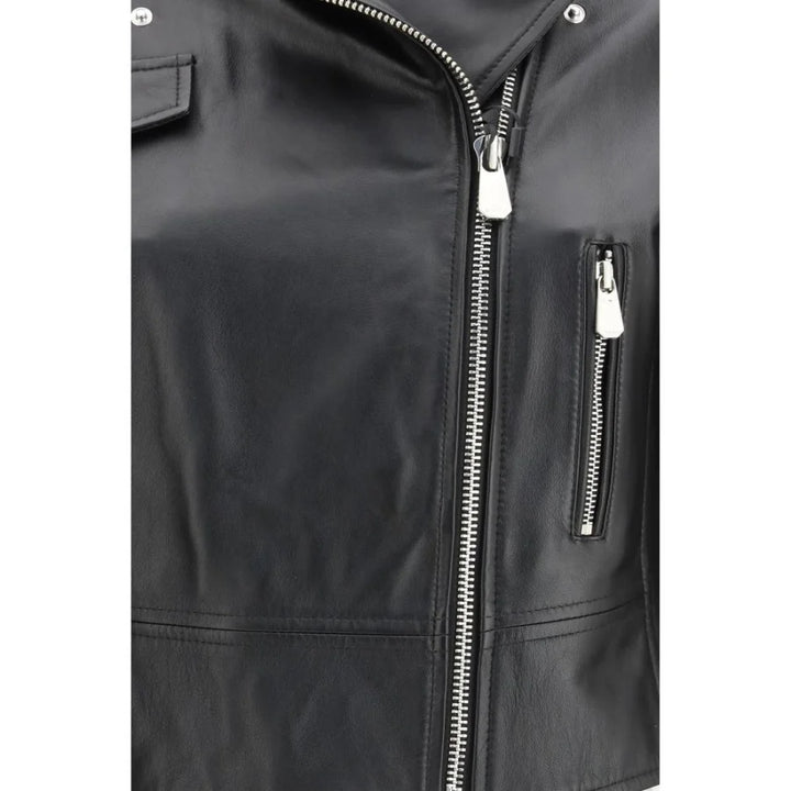 PINKO Black Leather Jacket