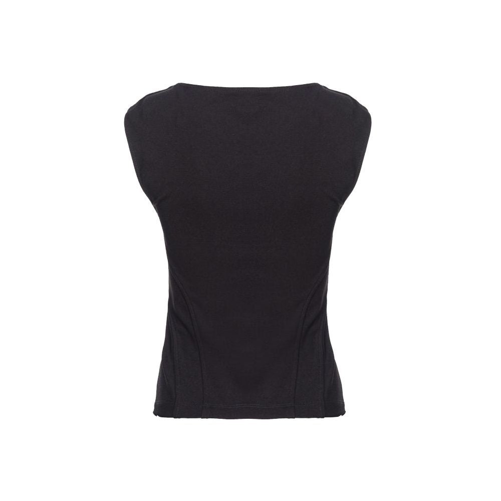 PINKO - Black Nylon T-Shirt