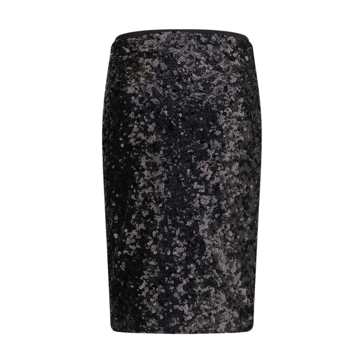 PINKO Black Polyester Midi Skirt