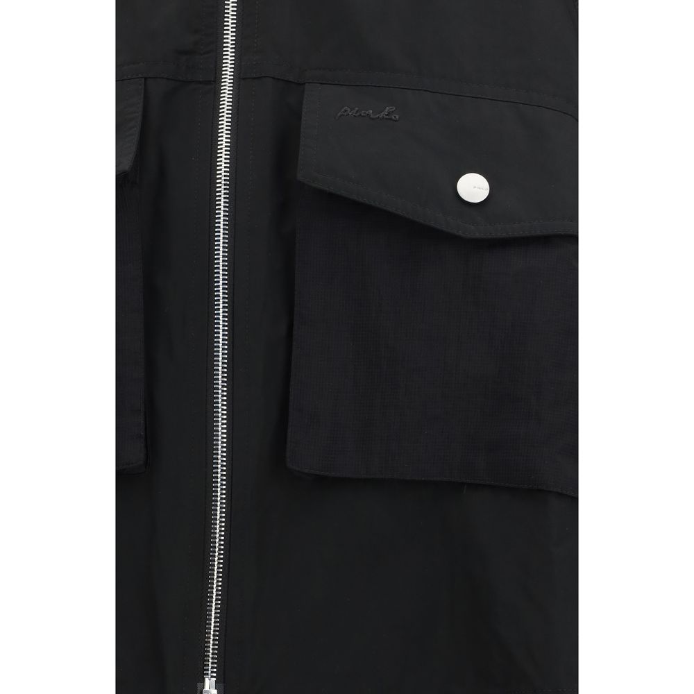 PINKO Coats &amp; Jackets - Black Polyester Shell Jacket