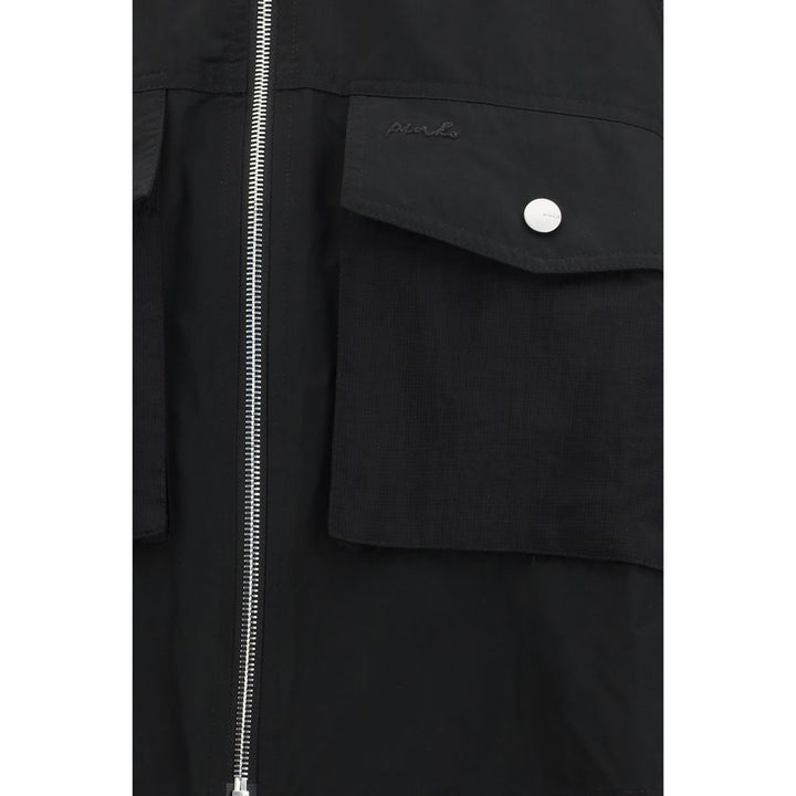 PINKO Coats &amp; Jackets - Black Polyester Shell Jacket