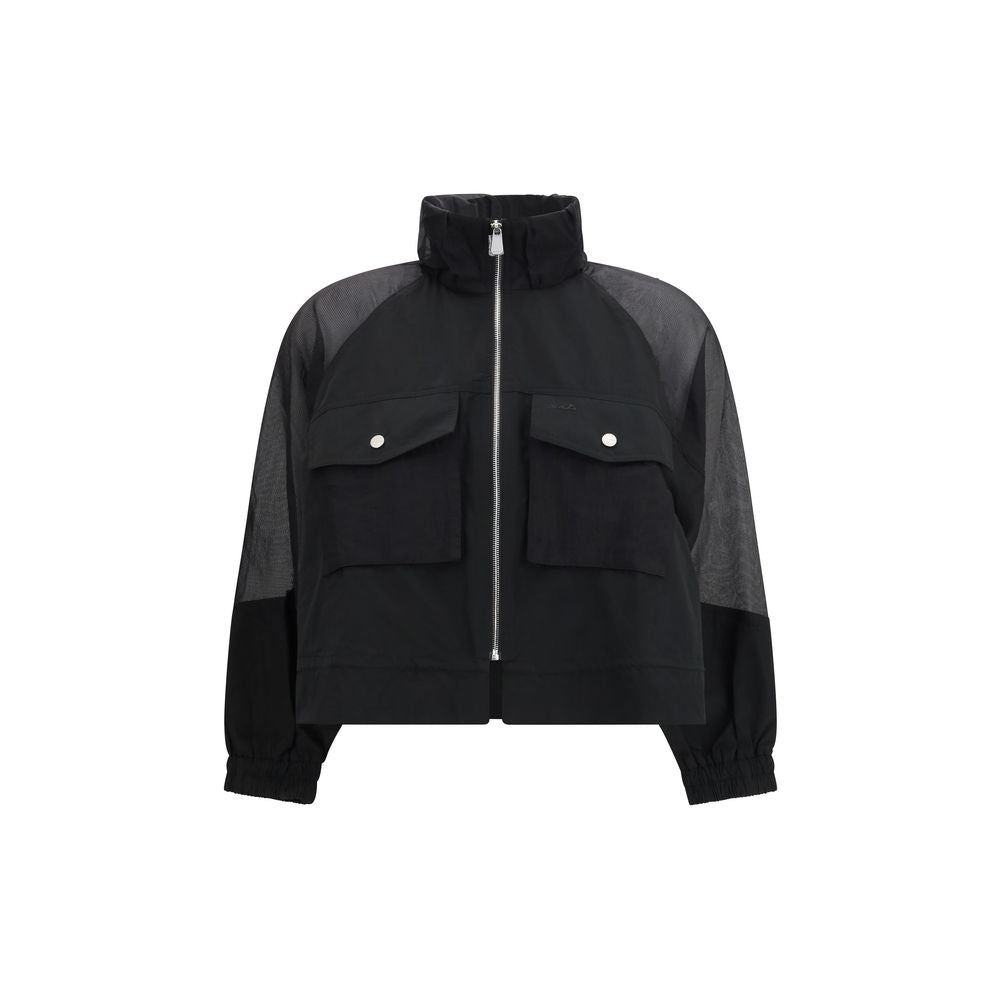 PINKO Coats &amp; Jackets - Black Polyester Shell Jacket