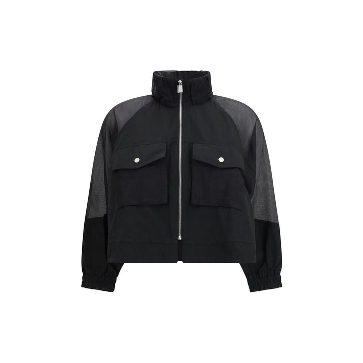 PINKO Coats &amp; Jackets - Black Polyester Shell Jacket