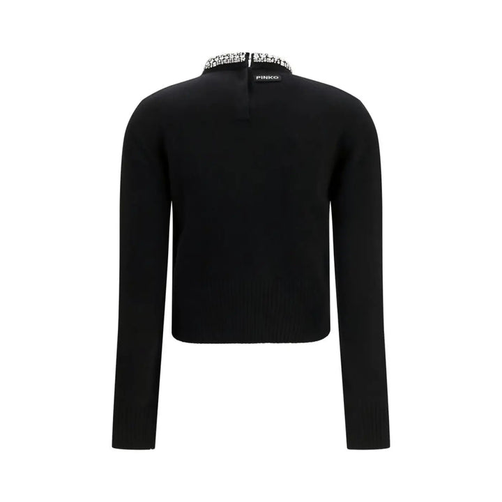 Pinko Black Wool Oves Aries Sweatshirt