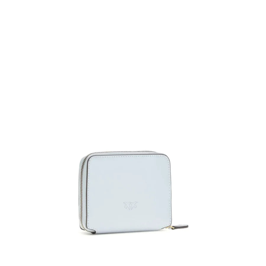 PINKO Blue Calf Leather Bos Taurus Wallet