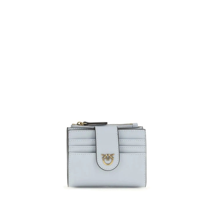 PINKO Blue Calf Leather Bos Taurus Wallet