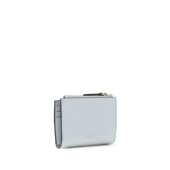 PINKO Blue Calf Leather Bos Taurus Wallet