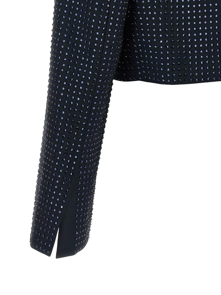 Pinko Blue Polyester Full-length Jacket