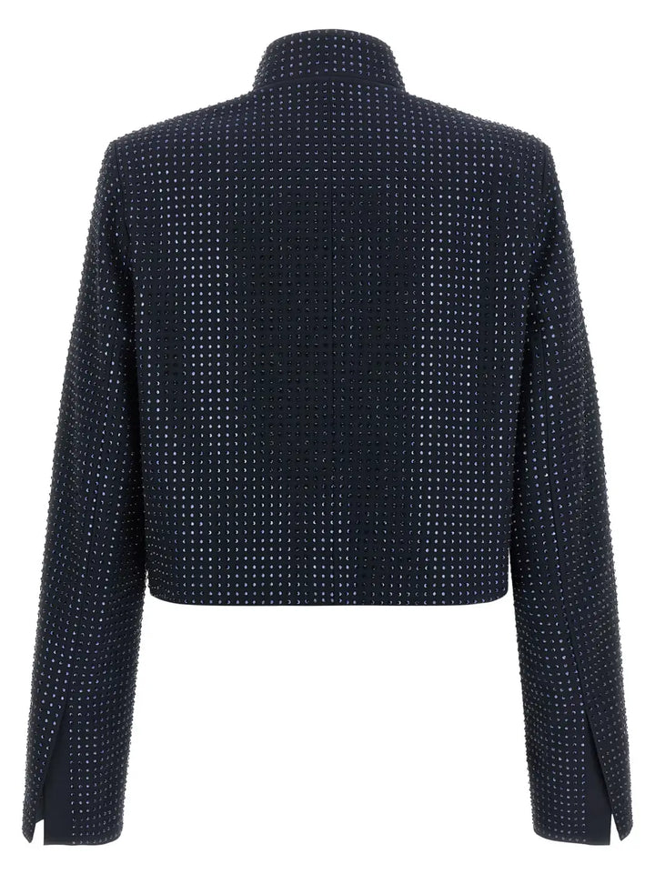 Pinko Blue Polyester Full-length Jacket