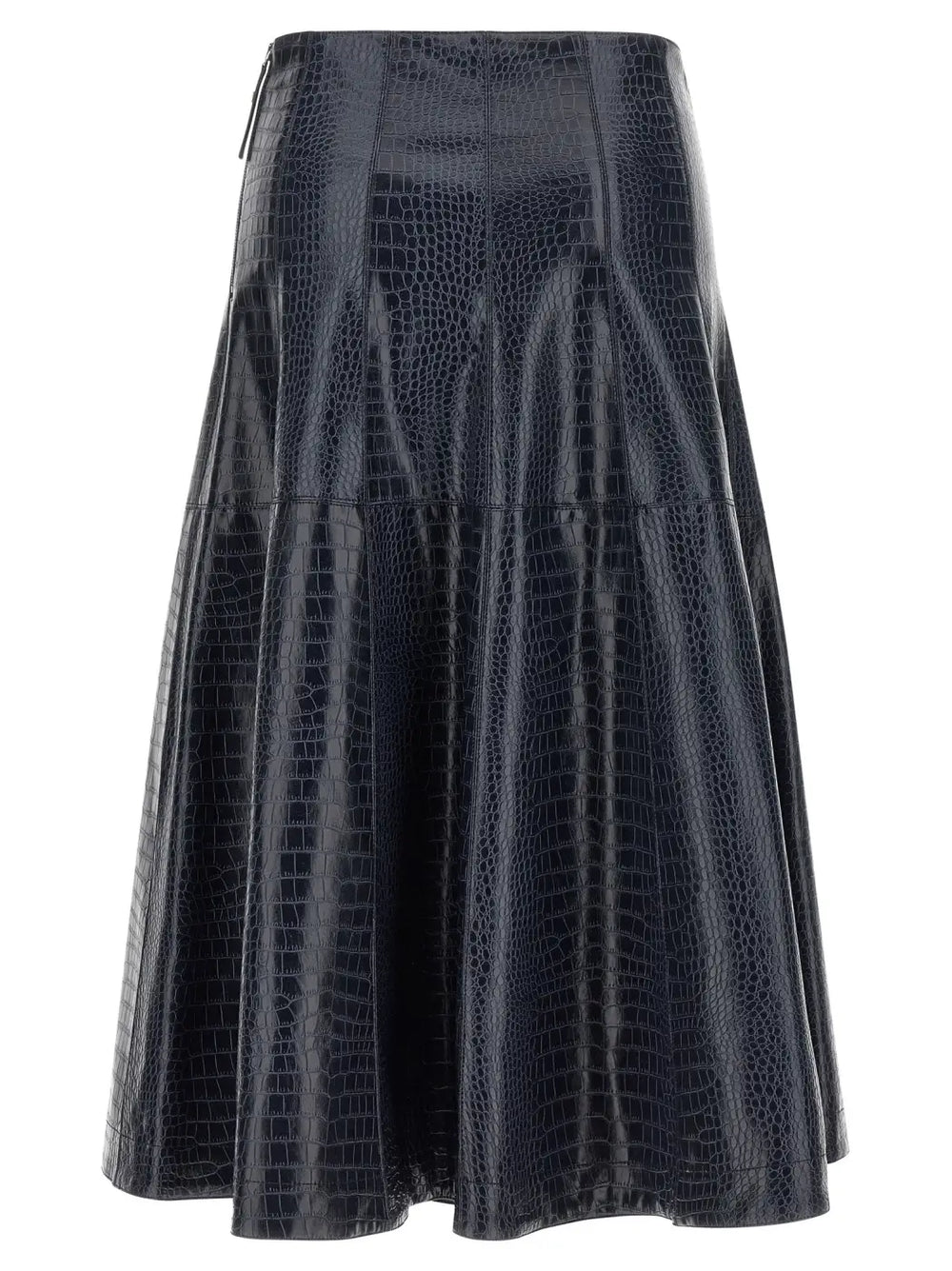 Pinko Blue Viscose Midi Skirt