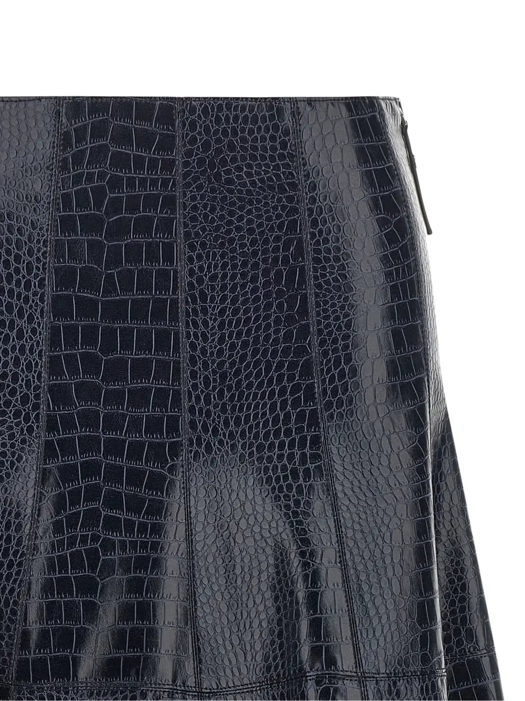 Pinko Blue Viscose Midi Skirt