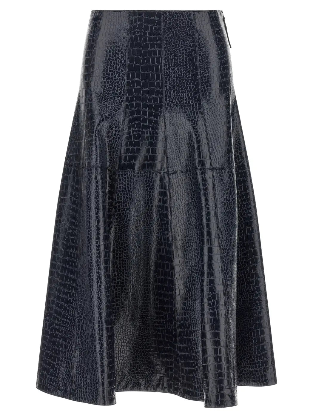Pinko Blue Viscose Midi Skirt