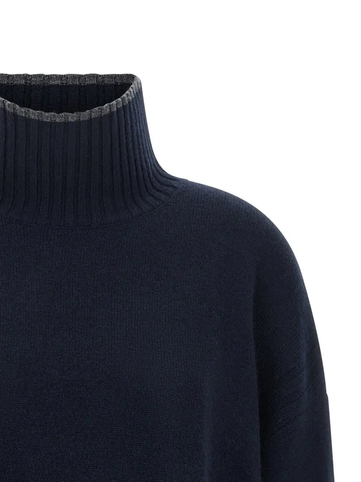 Pinko Blue Wool Cardigan