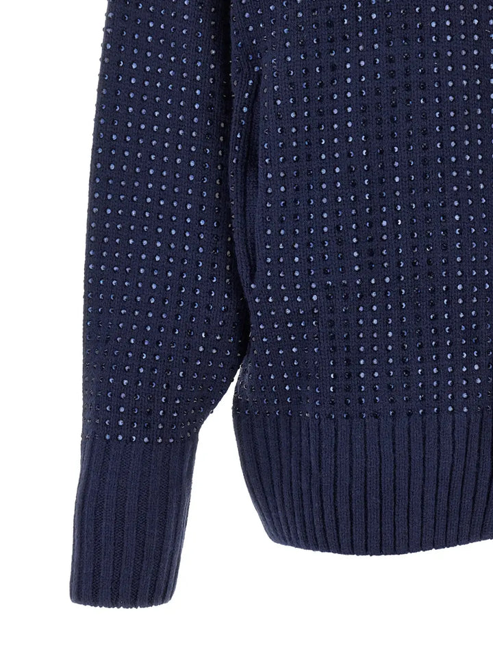 Pinko Blue Wool Cardigan
