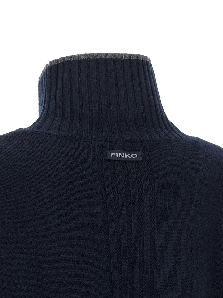 Pinko Blue Wool Cardigan