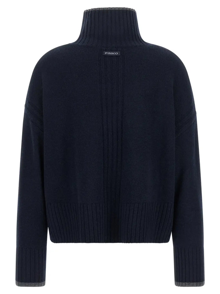 Pinko Blue Wool Cardigan