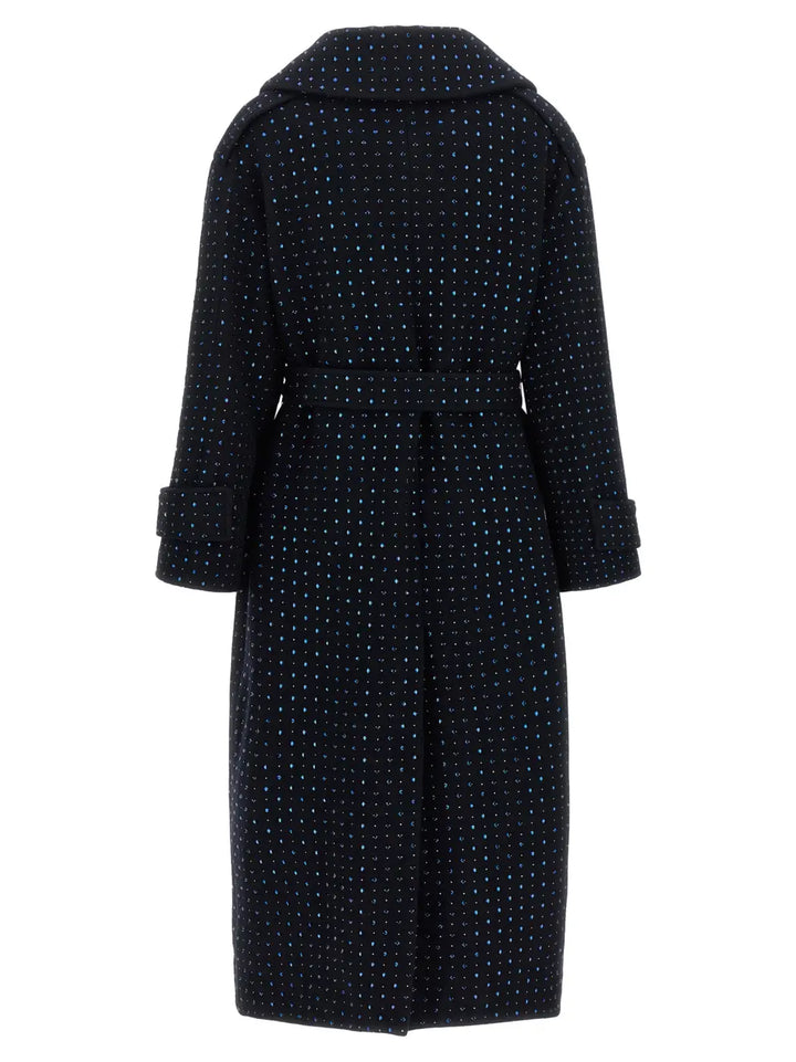 Pinko Blue Wool Coat