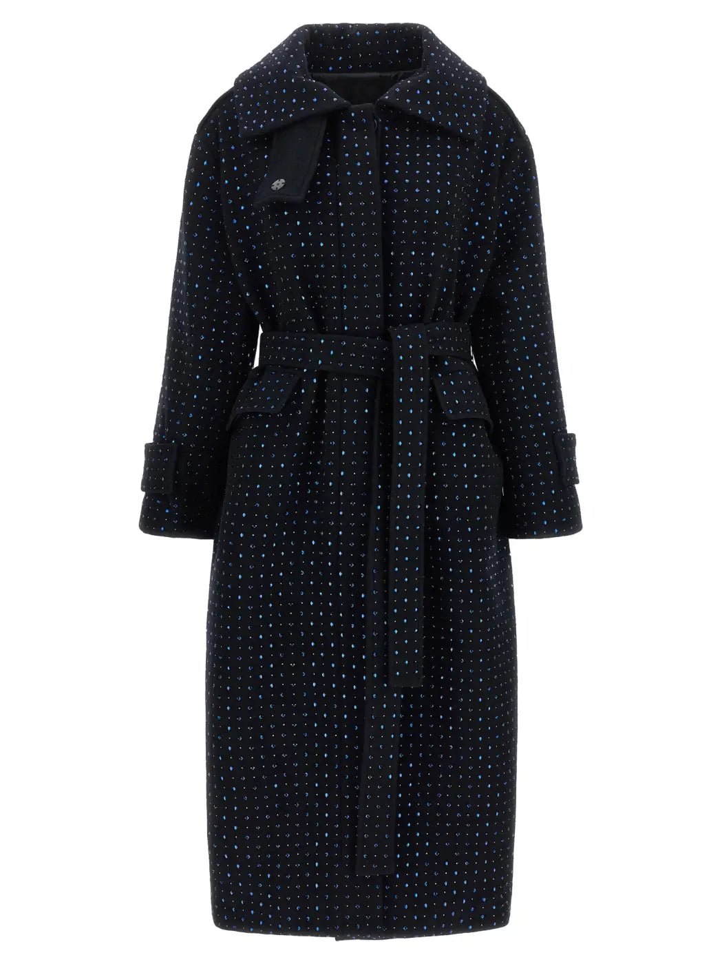 Pinko Blue Wool Coat