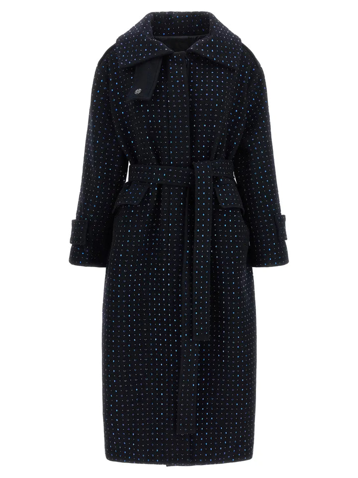 Pinko Blue Wool Coat