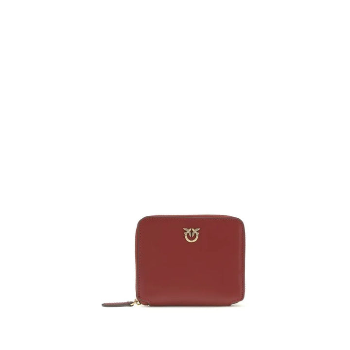 PINKO Bordeaux Calf Leather Bos Taurus Wallet
