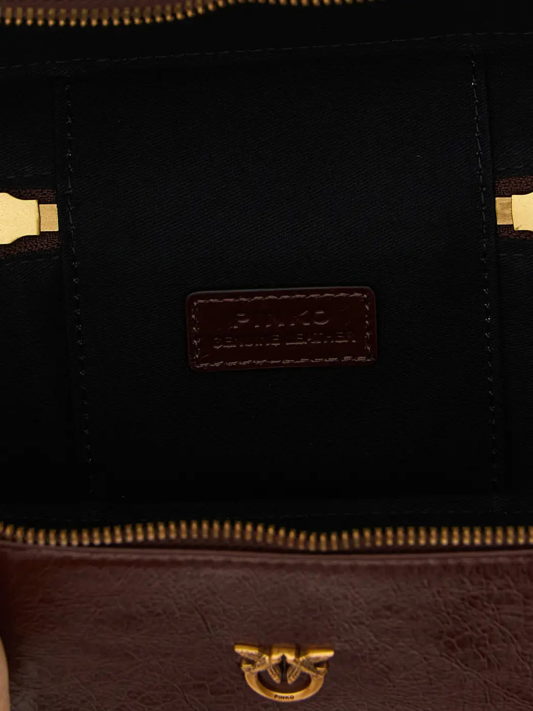 Pinko Bordeaux Calfskin Crossbody Bag