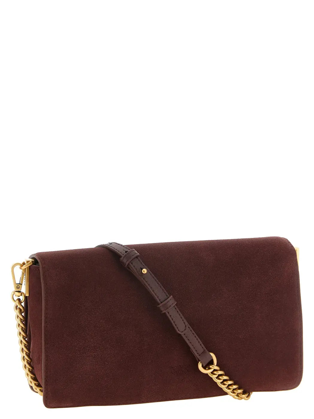 Pinko Bordeaux Calfskin Shoulder Bag