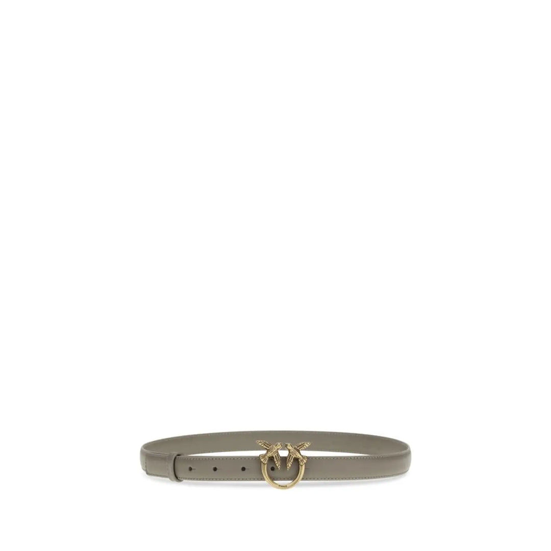 PINKO Brown Calf Leather Bos Taurus Regular Belt