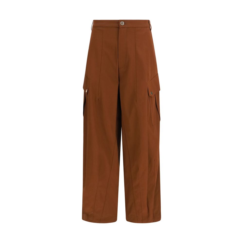 Pinko Brown Cotton Casual Pants