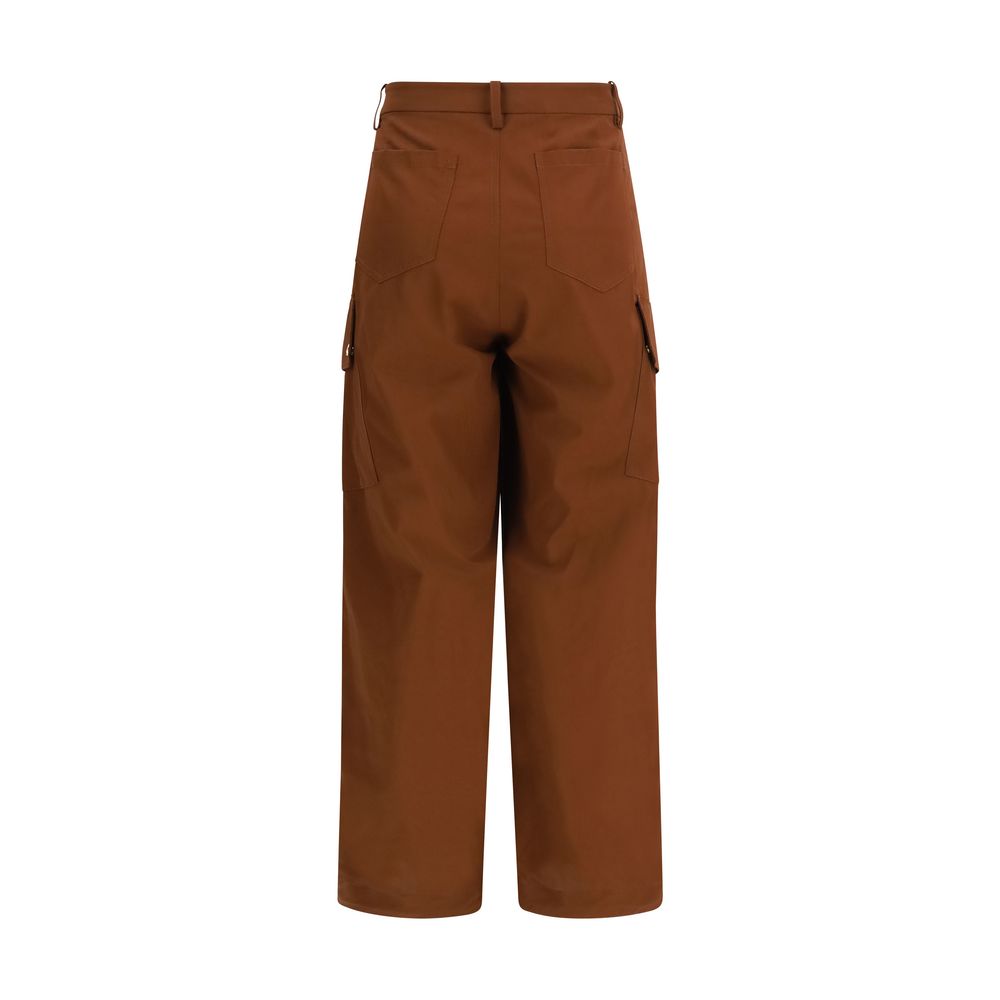 Pinko Brown Cotton Casual Pants
