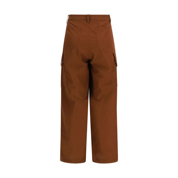 Pinko Brown Cotton Casual Pants