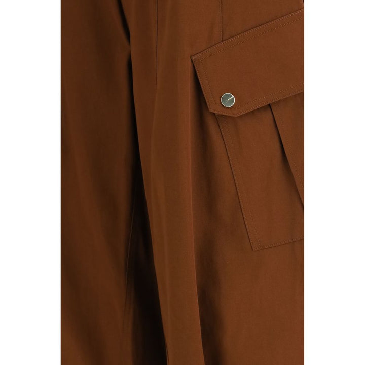Pinko Brown Cotton Casual Pants