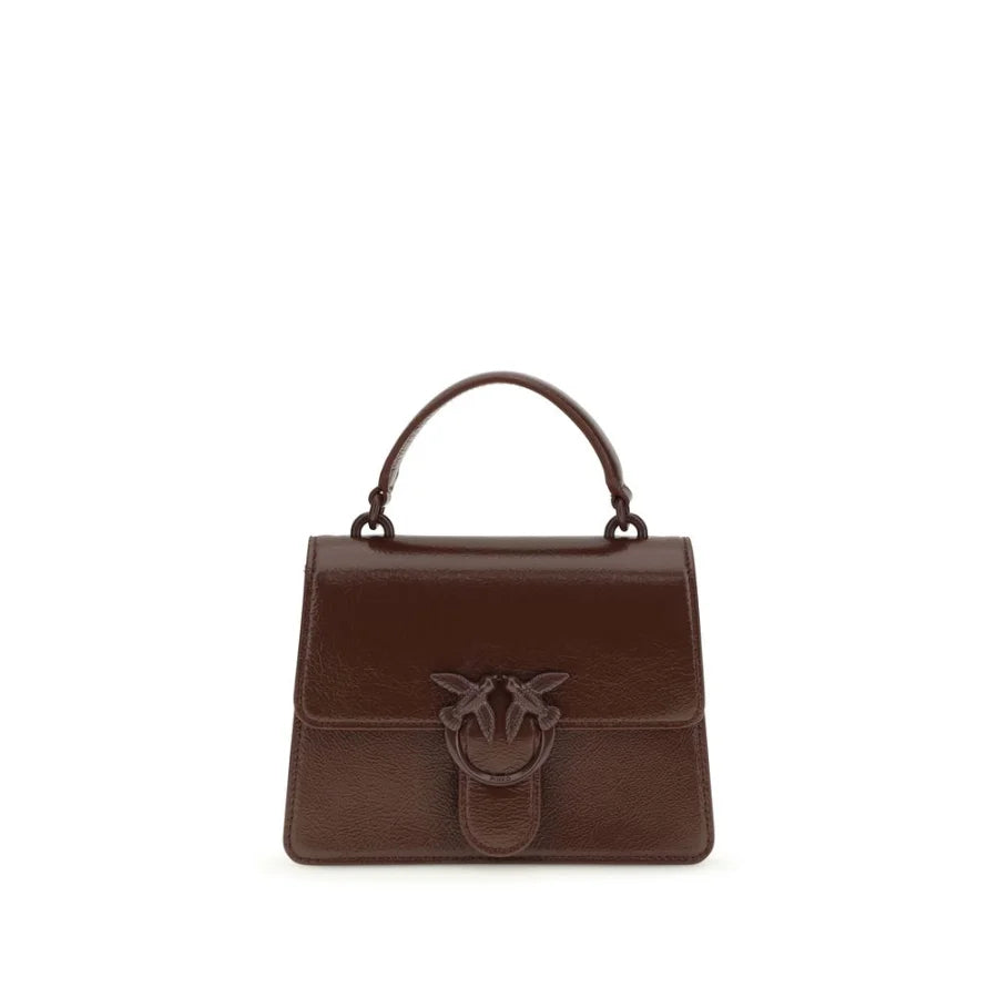 PINKO Brown Goatskin Handbag