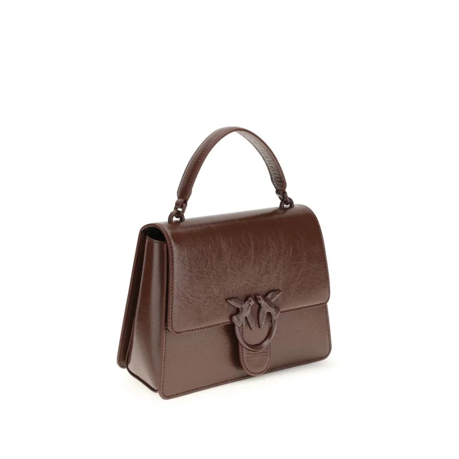 PINKO Brown Lamb Ovis Aries Handbag