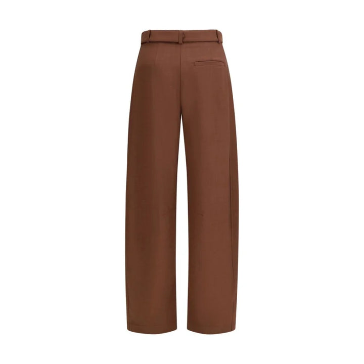 PINKO Brown Viscose Casual Pants