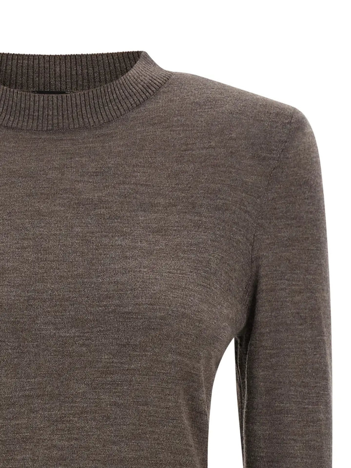 Pinko Brown Wool Cardigan