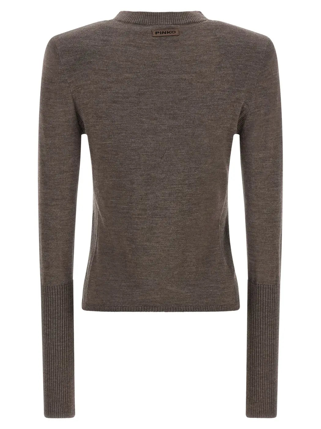 Pinko Brown Wool Cardigan