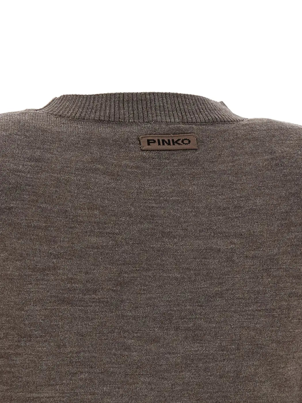 Pinko Brown Wool Cardigan