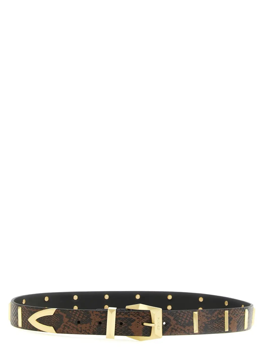Pinko Gray Calfskin Regular Belt