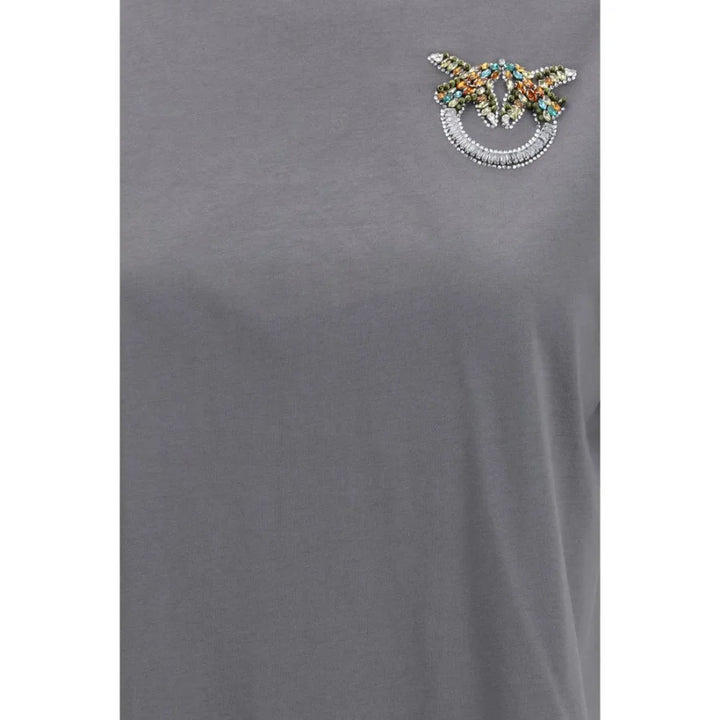 PINKO Gray Cotton T-Shirt