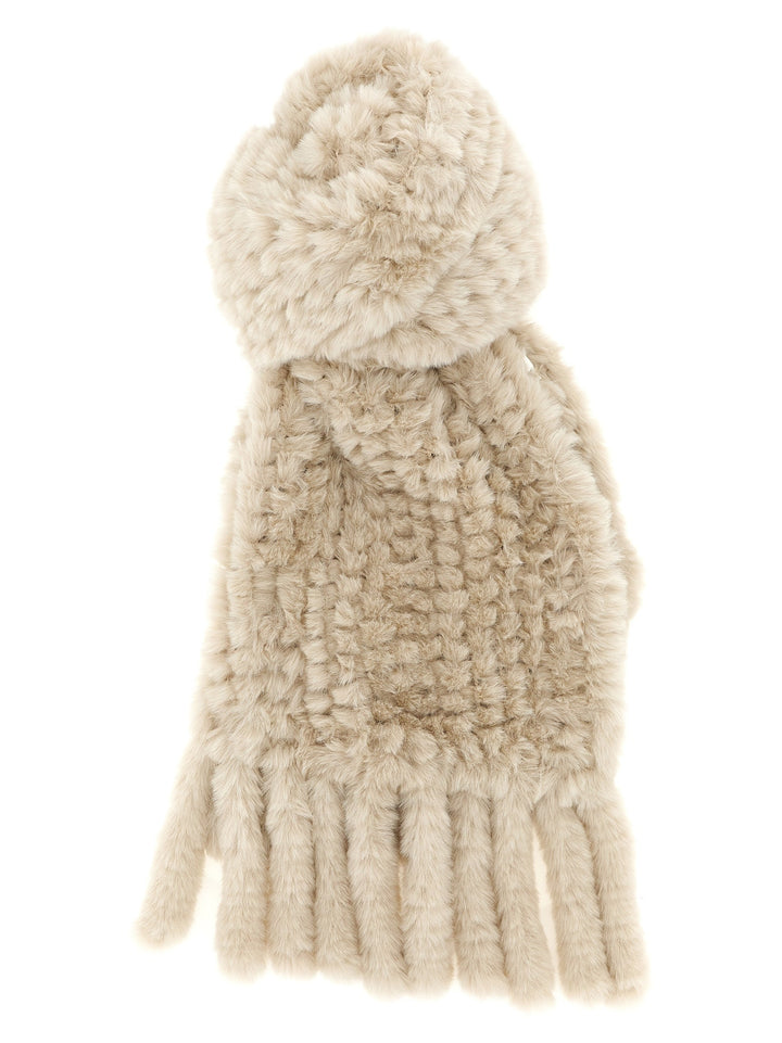 Pinko Gray Polyester Scarf