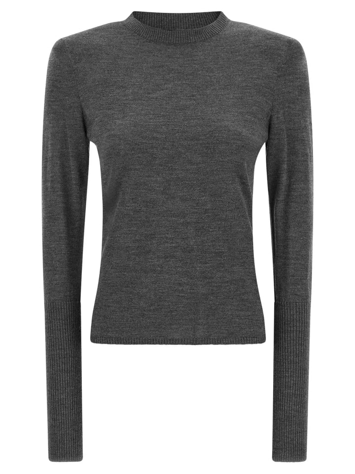 Pinko Gray Wool Cardigan