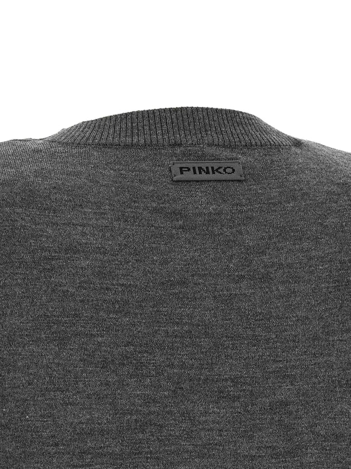 Pinko Gray Wool Cardigan