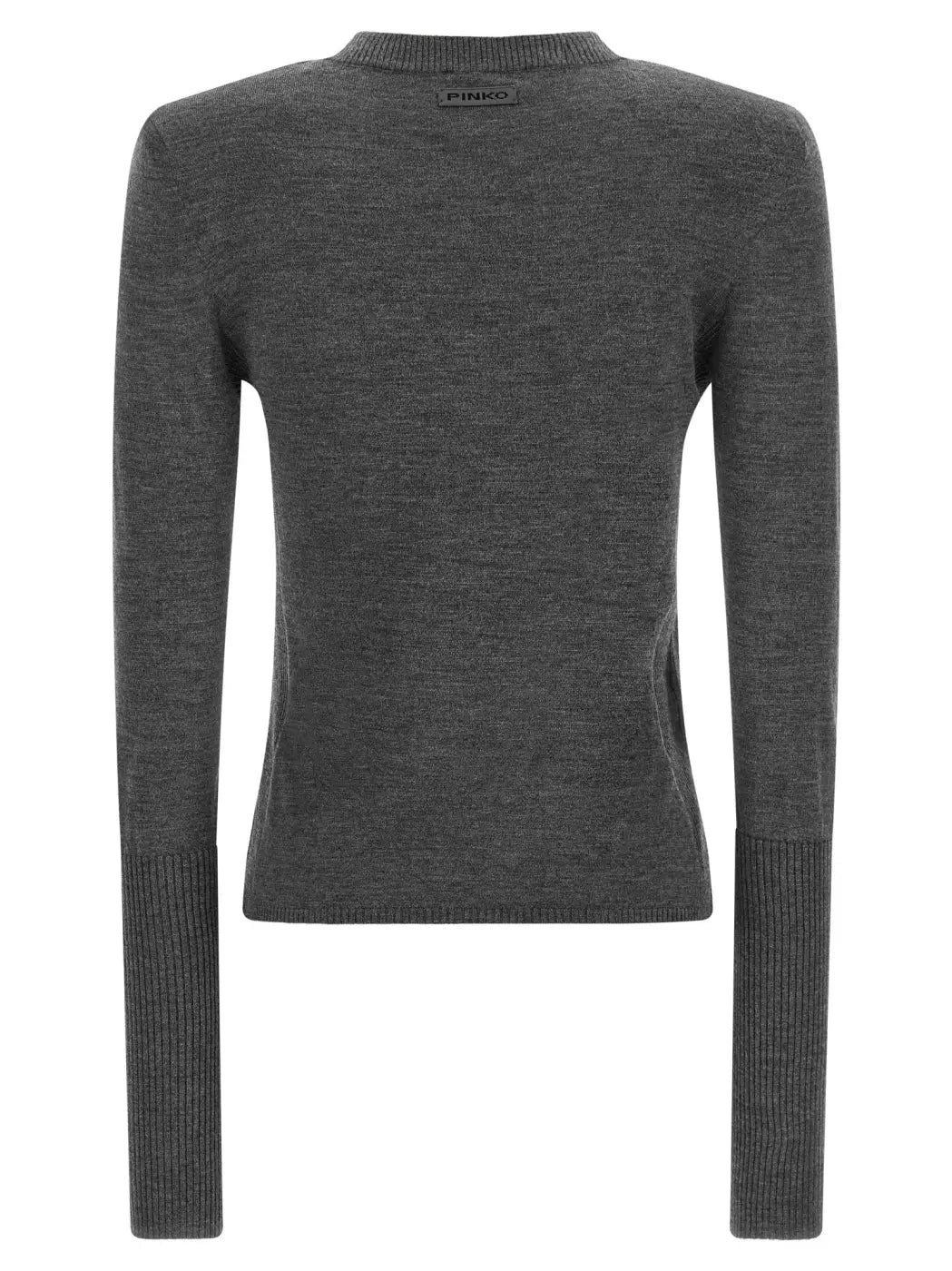 Pinko Gray Wool Cardigan