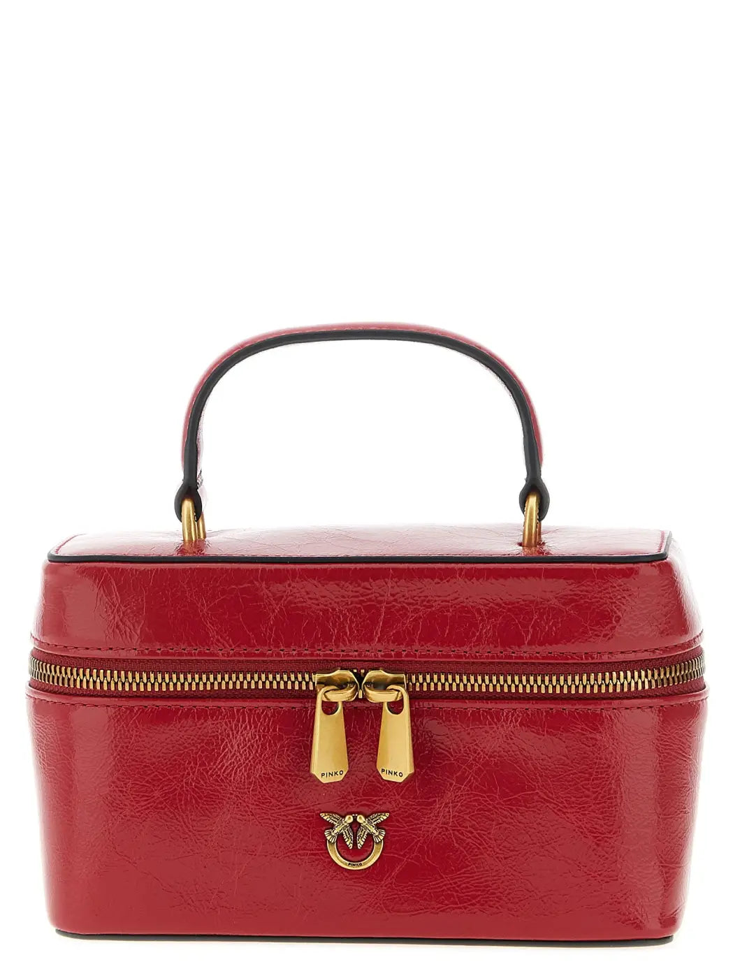 Pinko Red Calfskin Crossbody Bag