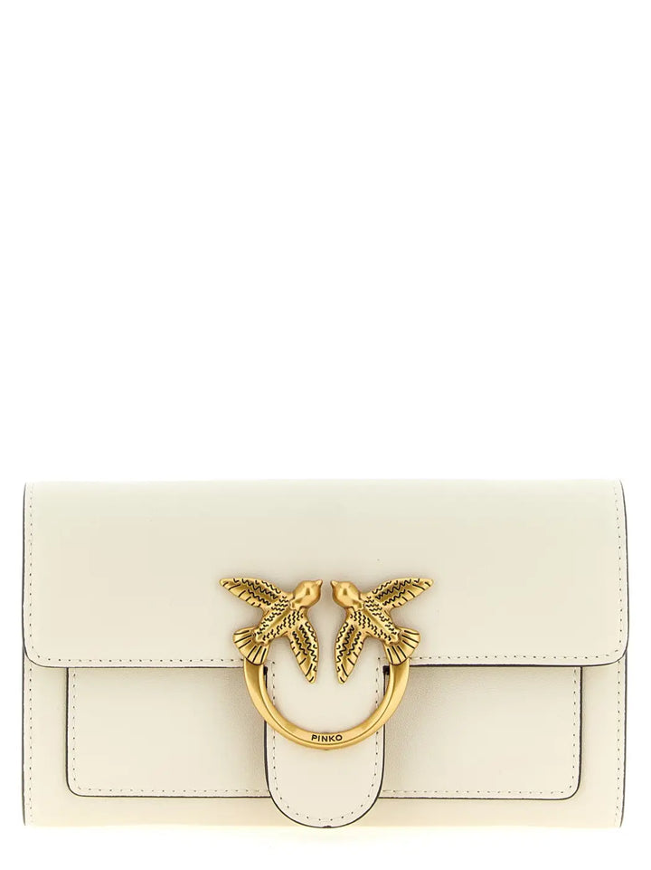 Pinko White Calfskin Cardholder