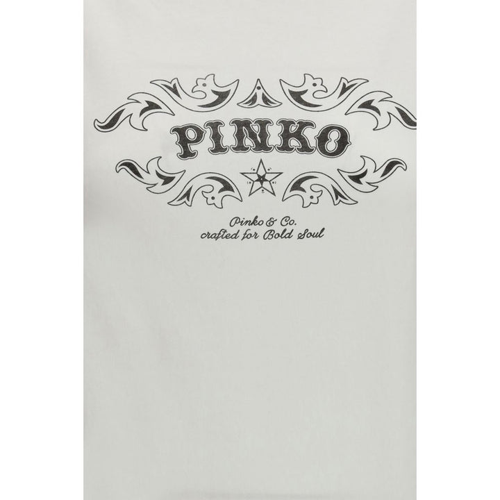 PINKO - White Cotton T-Shirt