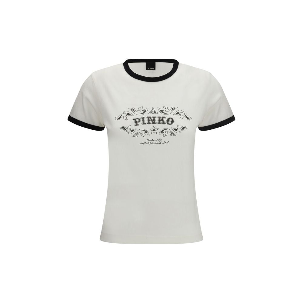 PINKO - White Cotton T-Shirt